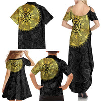 Eritrea Family Matching Summer Maxi Dress and Hawaiian Shirt African Tribal Mix Paisley Pattern