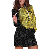 Eritrea Hoodie Dress African Tribal Mix Paisley Pattern