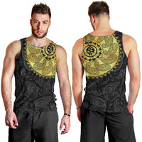 Eritrea Men Tank Top African Tribal Mix Paisley Pattern