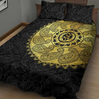 Eritrea Quilt Bed Set African Tribal Mix Paisley Pattern