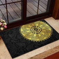 Eritrea Rubber Doormat African Tribal Mix Paisley Pattern