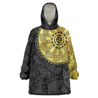 Eritrea Wearable Blanket Hoodie African Tribal Mix Paisley Pattern