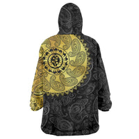 Eritrea Wearable Blanket Hoodie African Tribal Mix Paisley Pattern