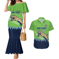 Kane County 2025 Baseball Custom Couples Matching Mermaid Dress and Hawaiian Shirt Cougar Fight Cougar Win