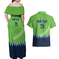 Kane County 2025 Baseball Custom Couples Matching Off Shoulder Maxi Dress and Hawaiian Shirt Cougar Fight Cougar Win