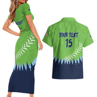 Kane County 2025 Baseball Custom Couples Matching Short Sleeve Bodycon Dress and Hawaiian Shirt Cougar Fight Cougar Win