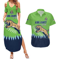 Kane County 2025 Baseball Custom Couples Matching Summer Maxi Dress and Hawaiian Shirt Cougar Fight Cougar Win