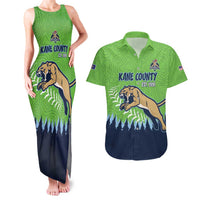 Kane County 2025 Baseball Custom Couples Matching Tank Maxi Dress and Hawaiian Shirt Cougar Fight Cougar Win