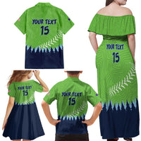 Kane County 2025 Baseball Custom Family Matching Off Shoulder Maxi Dress and Hawaiian Shirt Cougar Fight Cougar Win