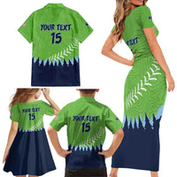 Kane County 2025 Baseball Custom Family Matching Short Sleeve Bodycon Dress and Hawaiian Shirt Cougar Fight Cougar Win