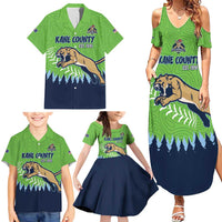 Kane County 2025 Baseball Custom Family Matching Summer Maxi Dress and Hawaiian Shirt Cougar Fight Cougar Win