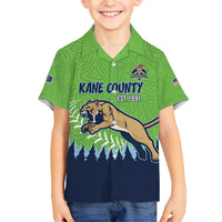 Kane County 2025 Baseball Custom Family Matching Summer Maxi Dress and Hawaiian Shirt Cougar Fight Cougar Win