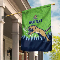 Kane County 2025 Baseball Custom Garden Flag Cougar Fight Cougar Win