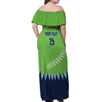 Kane County 2025 Baseball Custom Off Shoulder Maxi Dress Cougar Fight Cougar Win