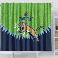 Kane County 2025 Baseball Custom Shower Curtain Cougar Fight Cougar Win