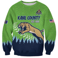 Kane County 2025 Baseball Custom Sweatshirt Cougar Fight Cougar Win