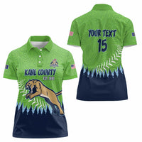 Kane County 2025 Baseball Custom Women Polo Shirt Cougar Fight Cougar Win