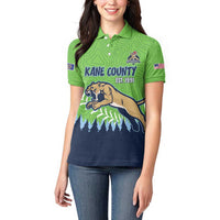 Kane County 2025 Baseball Custom Women Polo Shirt Cougar Fight Cougar Win