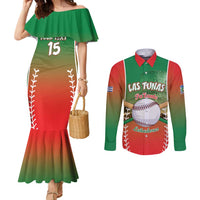 Las Tunas 2025 Baseball Custom Couples Matching Mermaid Dress and Long Sleeve Button Shirt Palante Lenadores