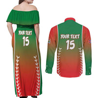 Las Tunas 2025 Baseball Custom Couples Matching Off Shoulder Maxi Dress and Long Sleeve Button Shirt Palante Lenadores