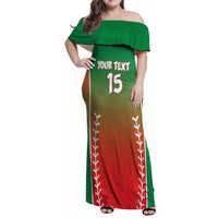 Las Tunas 2025 Baseball Custom Family Matching Off Shoulder Maxi Dress and Hawaiian Shirt Palante Lenadores