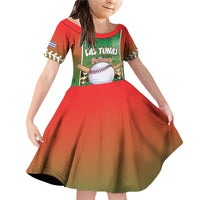 Las Tunas 2025 Baseball Custom Family Matching Off Shoulder Short Dress and Hawaiian Shirt Palante Lenadores