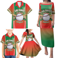 Las Tunas 2025 Baseball Custom Family Matching Puletasi and Hawaiian Shirt Palante Lenadores