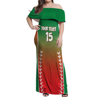 Las Tunas 2025 Baseball Custom Off Shoulder Maxi Dress Palante Lenadores