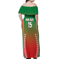 Las Tunas 2025 Baseball Custom Off Shoulder Maxi Dress Palante Lenadores