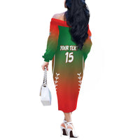 Las Tunas 2025 Baseball Custom Off The Shoulder Long Sleeve Dress Palante Lenadores
