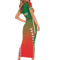 Las Tunas 2025 Baseball Custom Short Sleeve Bodycon Dress Palante Lenadores