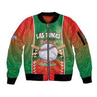 Las Tunas 2025 Baseball Custom Sleeve Zip Bomber Jacket Palante Lenadores