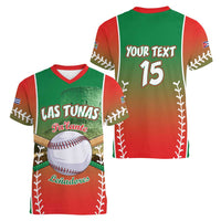 Las Tunas 2025 Baseball Custom Women V-Neck T-Shirt Palante Lenadores