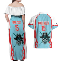 Santa Maria 2025 Baseball Custom Couples Matching Off Shoulder Maxi Dress and Hawaiian Shirt Come On Pirate