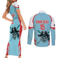 Santa Maria 2025 Baseball Custom Couples Matching Short Sleeve Bodycon Dress and Long Sleeve Button Shirt Come On Pirate