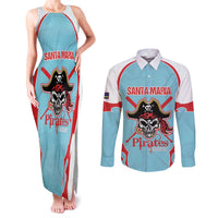 Santa Maria 2025 Baseball Custom Couples Matching Tank Maxi Dress and Long Sleeve Button Shirt Come On Pirate