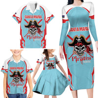 Santa Maria 2025 Baseball Custom Family Matching Long Sleeve Bodycon Dress and Hawaiian Shirt Come On Pirate
