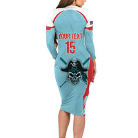Santa Maria 2025 Baseball Custom Family Matching Long Sleeve Bodycon Dress and Hawaiian Shirt Come On Pirate