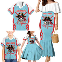 Santa Maria 2025 Baseball Custom Family Matching Mermaid Dress and Hawaiian Shirt Come On Pirate