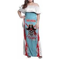Santa Maria 2025 Baseball Custom Family Matching Off Shoulder Maxi Dress and Hawaiian Shirt Come On Pirate