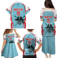 Santa Maria 2025 Baseball Custom Family Matching Puletasi and Hawaiian Shirt Come On Pirate