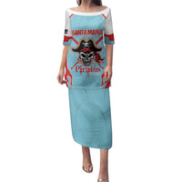 Santa Maria 2025 Baseball Custom Family Matching Puletasi and Hawaiian Shirt Come On Pirate
