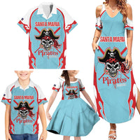 Santa Maria 2025 Baseball Custom Family Matching Summer Maxi Dress and Hawaiian Shirt Come On Pirate