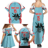Santa Maria 2025 Baseball Custom Family Matching Summer Maxi Dress and Hawaiian Shirt Come On Pirate