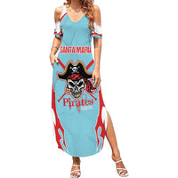 Santa Maria 2025 Baseball Custom Family Matching Summer Maxi Dress and Hawaiian Shirt Come On Pirate