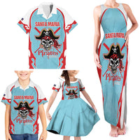 Santa Maria 2025 Baseball Custom Family Matching Tank Maxi Dress and Hawaiian Shirt Come On Pirate