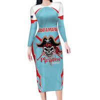 Santa Maria 2025 Baseball Custom Long Sleeve Bodycon Dress Come On Pirate