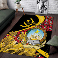 Personalized Angola Area Rug Coat Of Arms Welwitschia Mirabilis