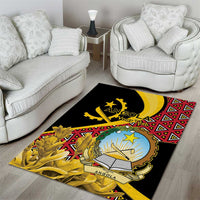 Personalized Angola Area Rug Coat Of Arms Welwitschia Mirabilis