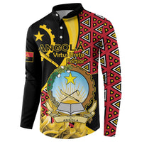 Personalized Angola Button Sweatshirt Coat Of Arms Welwitschia Mirabilis